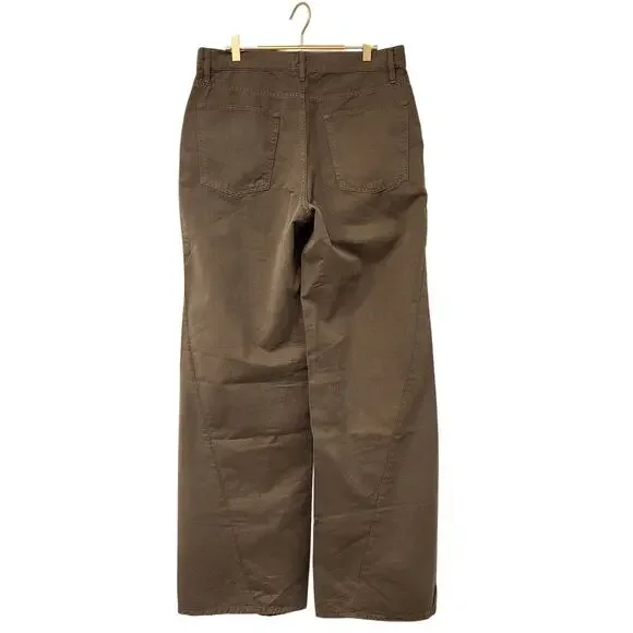 Anine Bing Briley high-rise wide leg green pants size 31 - Picture 4 of 7